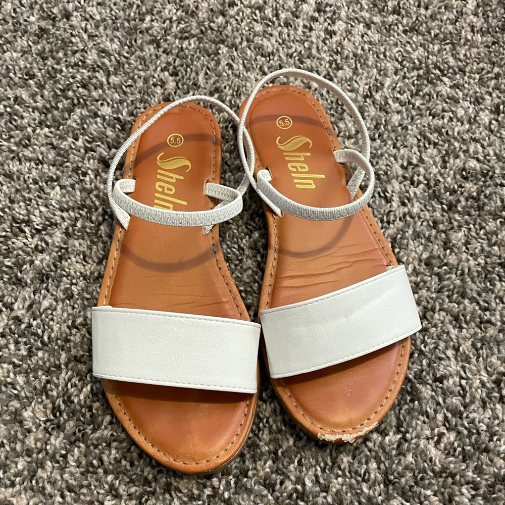 White sandals